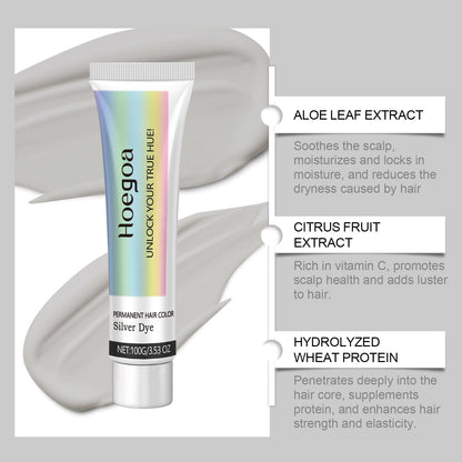 2-in-1 Natural Essence Extract Silver Hair Dye