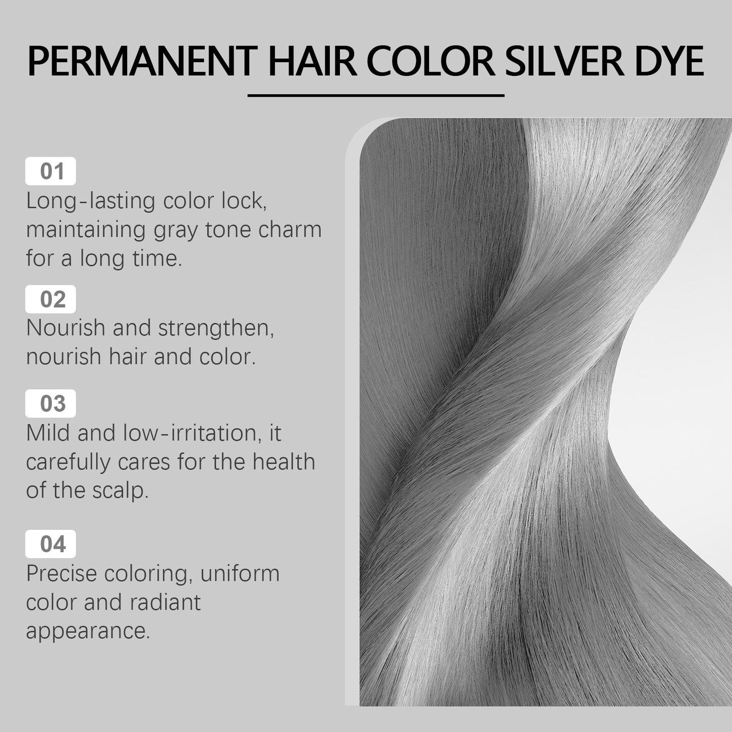 2-in-1 Natural Essence Extract Silver Hair Dye