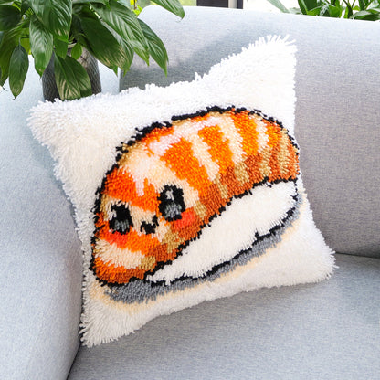 Mochi Maki Plush – Sushi Latch Hook Pillow Cover DIY Kit