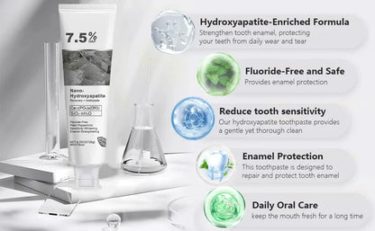 🔥Ends Tonight: Get 60% OFF Before It’s Gone!🎁 Fluoride-Free Hydroxyapatite Toothpaste – Gentle Whitening & Enamel Strength for Sensitive Teeth